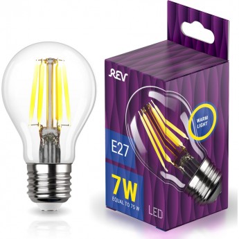 Светодиодная лампа REV PREMIUM FILAMENT LED A60 E27 7Вт, 695Лм, 2700K